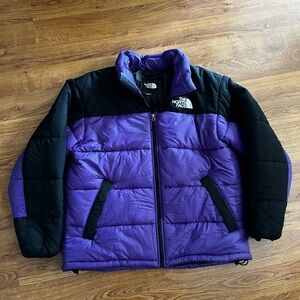 The North Face Black and Purple Jacket / Puffer Jacket / North Face Jacket / 90s